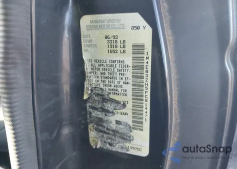 1993 Nissan Sentra E/Xe/Se z USA, uszkodzony, nr VIN 1N4EB32H5PC814471